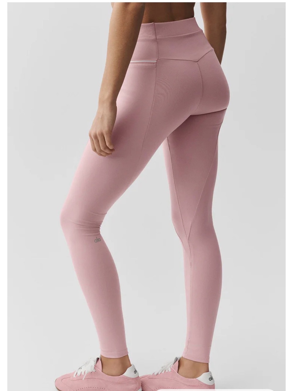 ALO Yoga high airbrush waist fast track Leggings in Dusty Rose
